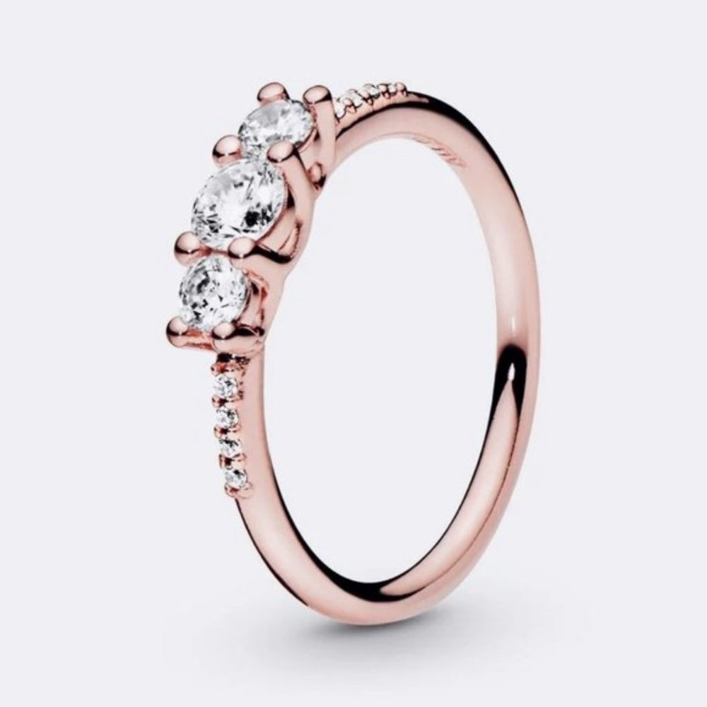 Pandora Clear Three-Stone Ring